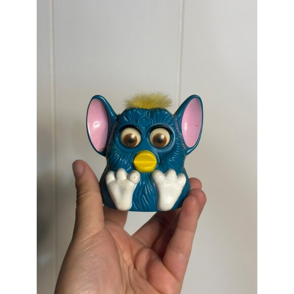 Furby Other - Vintage 1998 McDonald's Furby Toy - Blue & Pink Mini Plastic Figure Cute 3"
